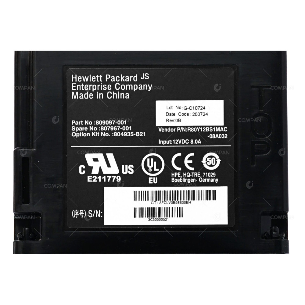 807967-001 HPE COOLING FAN MODULE FOR SYNERGY 12000 FRAME 809097-001, 804935-B21, R80Y12BS1MAC-08A032